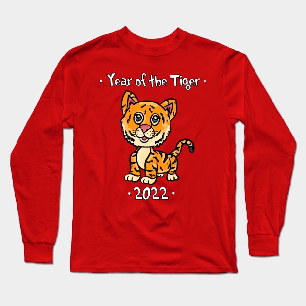 Year of the Tiger 2022 Long Sleeve T-Shirt by RoserinArt